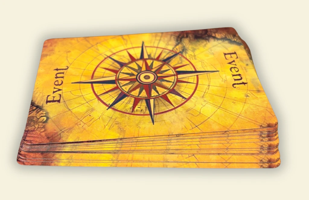 Event cards included in Terra Incognita Pirate Board Game